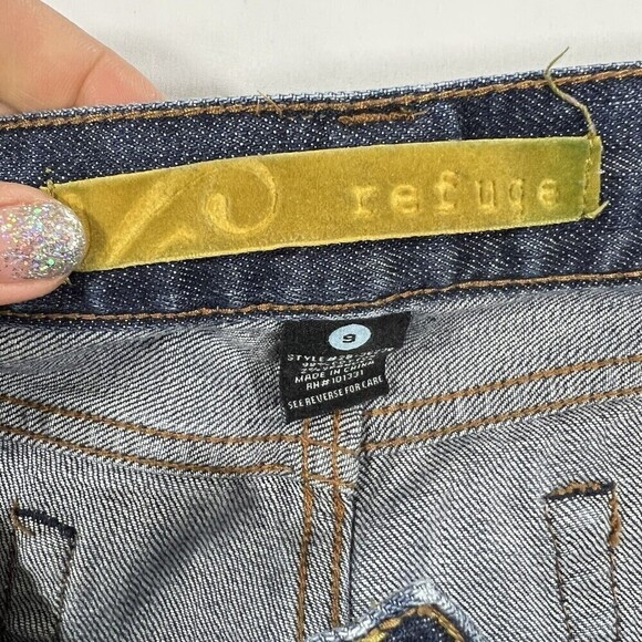 Refuge Straight Distressed Ankle Crop Denim Jeans 2B-3623B‎ Size 9 - Picture 5 of 12